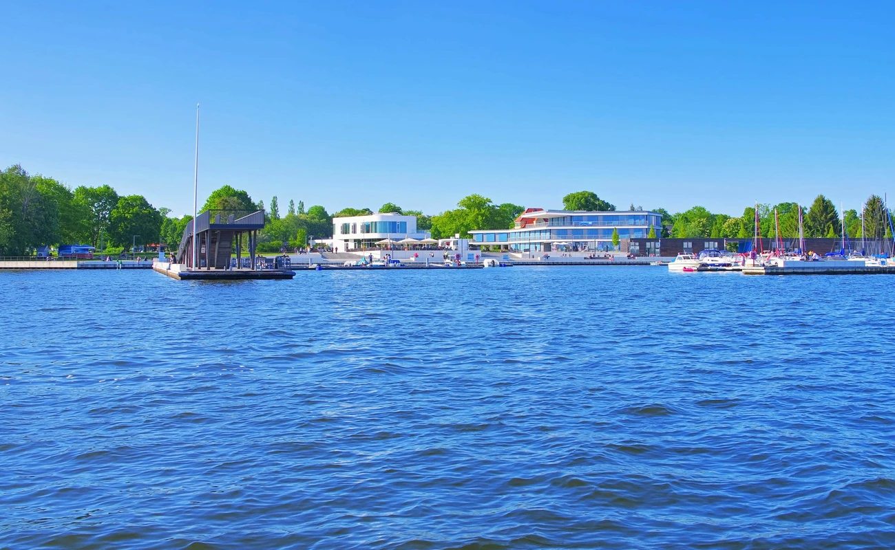 Senftenberg Hafen im Lausitzer Seenland - Senftenberg harbour Brandenburg in Germany, Lusatian Lake District