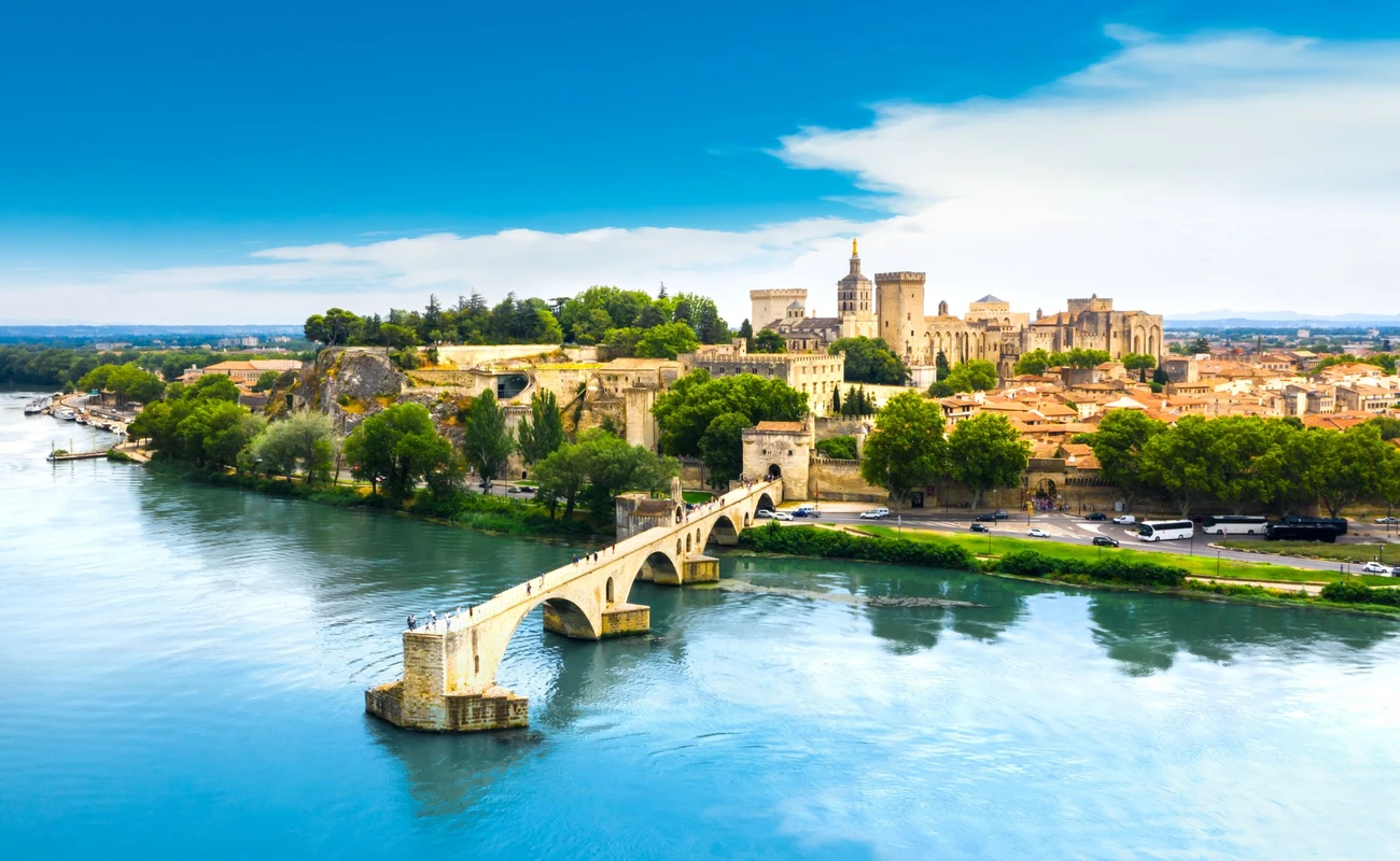 Saint Benezet bridge in Avignon in a beautiful summer day, France. High quality photo