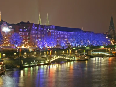 Schlachtezauber in Bremen, Adventszeit am Abend