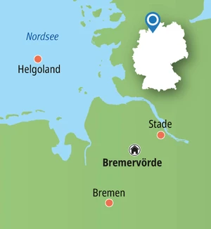 Eine Karte der Reiseroute
