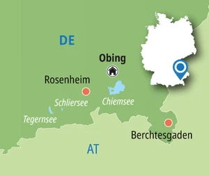 Eine Karte der Reiseroute