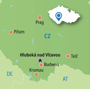 Eine Karte der Reiseroute
