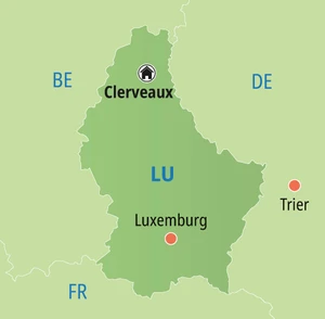 Eine Karte der Reiseroute