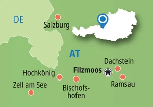 Eine Karte der Reiseroute