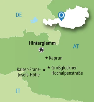 Eine Karte der Reiseroute