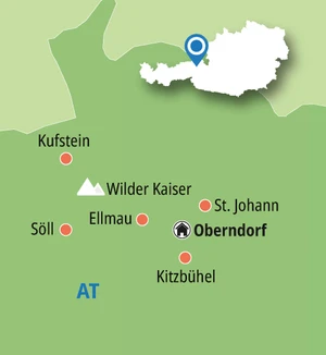 Eine Karte der Reiseroute