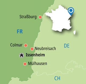 Eine Karte der Reiseroute